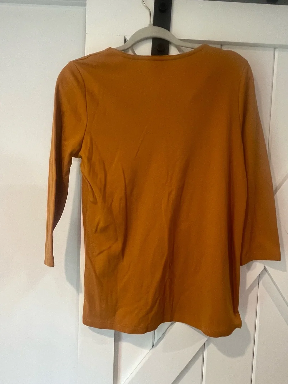 Rebecca Malone Women's V-Neck Long Sleeve Top - Mustard